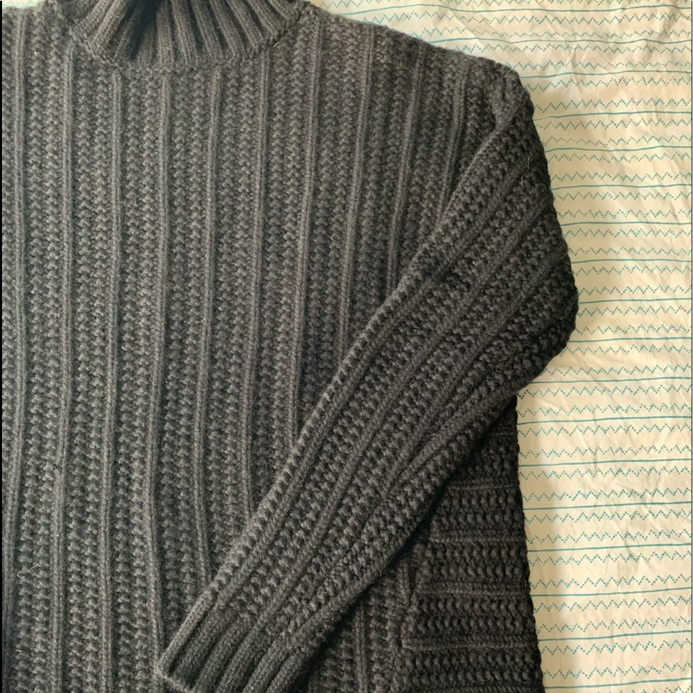 Garnet Hill Cashmere Chunky Textured Turtleneck